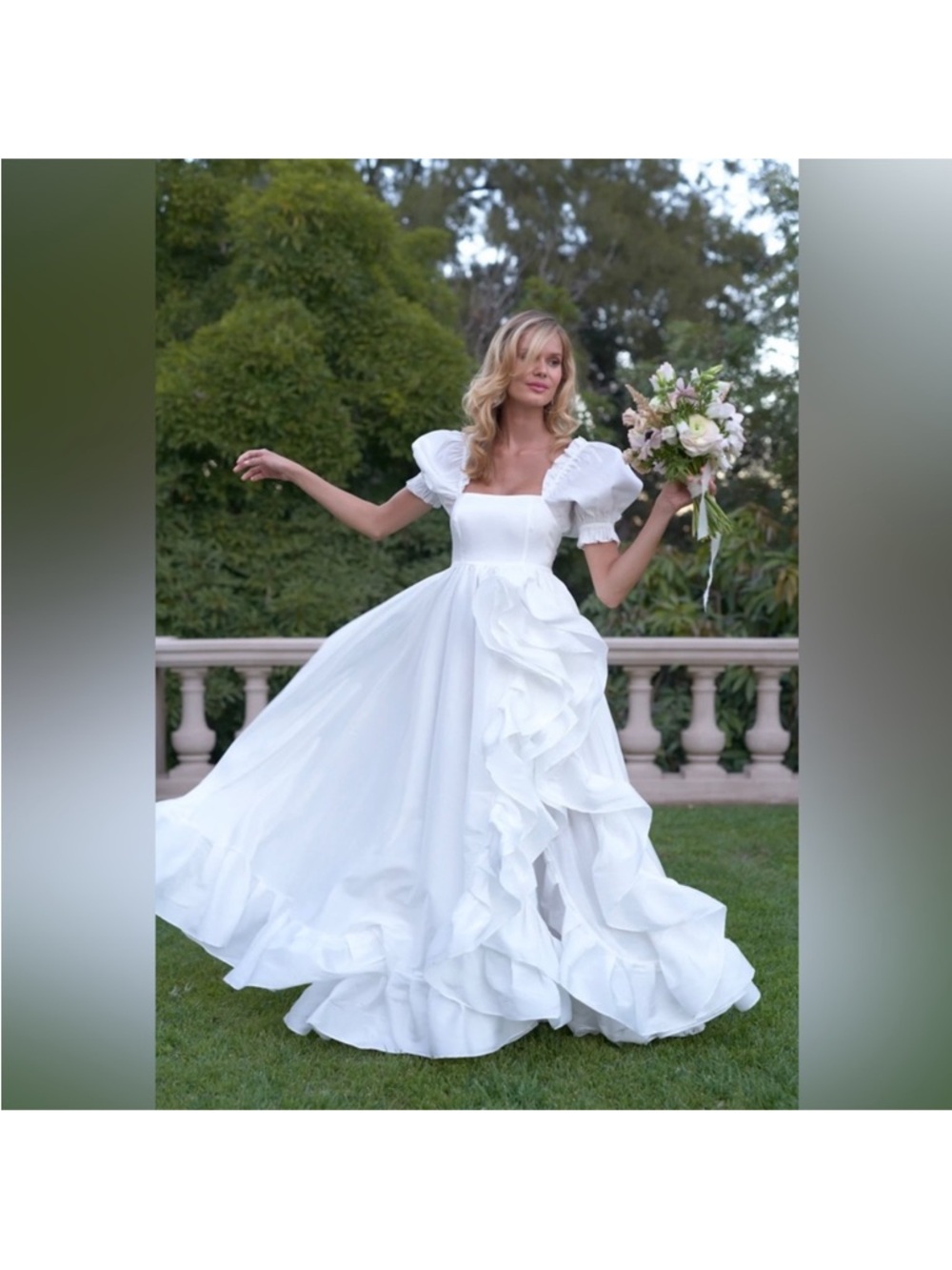 Selkie Ruffle dress in white - Picture 7 of 8